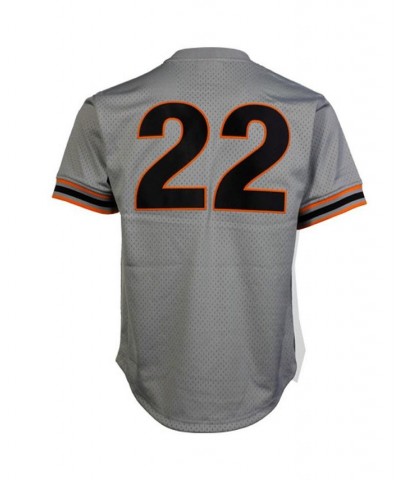 Men's Will Clark San Francisco Giants 1989 Authentic Cooperstown Collection Batting Practice Jersey - Gray $38.50 Jersey