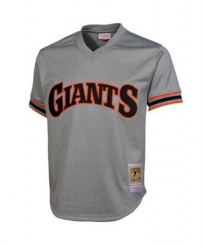 Men's Will Clark San Francisco Giants 1989 Authentic Cooperstown Collection Batting Practice Jersey - Gray $38.50 Jersey