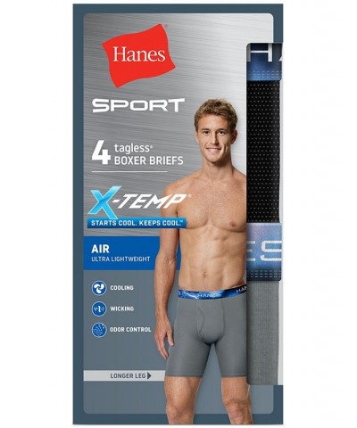 Men's Classics Ultimate X-Temp 4-Pk. Moisture-Wicking Mesh Boxer Briefs Multi $15.90 Underwear