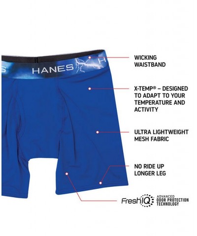 Men's Classics Ultimate X-Temp 4-Pk. Moisture-Wicking Mesh Boxer Briefs Multi $15.90 Underwear