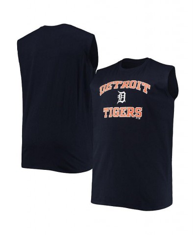 Men's Navy Detroit Tigers Big and Tall Jersey Muscle Tank Top $22.05 T-Shirts