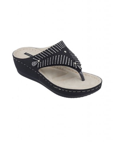 Virginia Wedge Sandal Black $30.00 Shoes