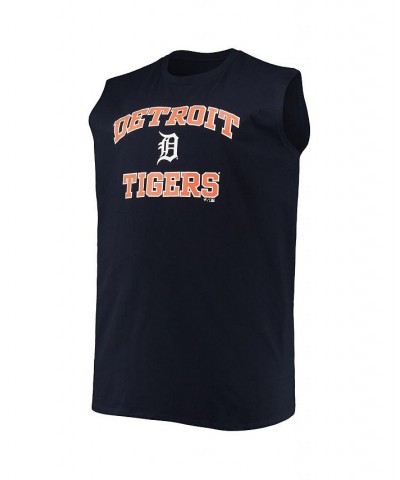 Men's Navy Detroit Tigers Big and Tall Jersey Muscle Tank Top $22.05 T-Shirts