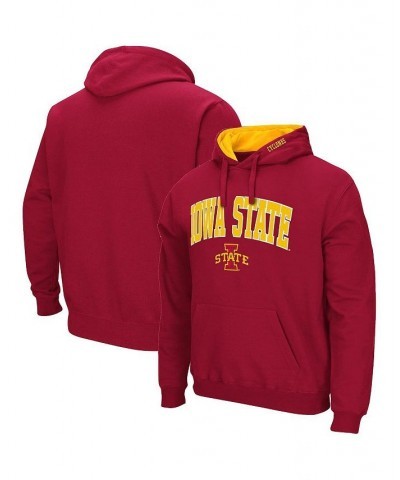 Men's Cardinal Iowa State Cyclones Arch and Logo 3.0 Pullover Hoodie $28.19 Sweatshirt