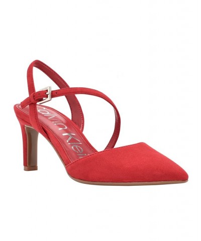 Women's Loden Asymmetrical Strap Dress Pumps PD03 $37.06 Shoes