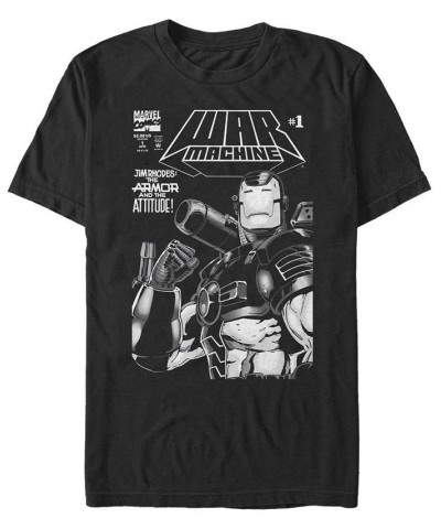 Men's War Machine Short Sleeve Crew T-shirt Black $20.99 T-Shirts