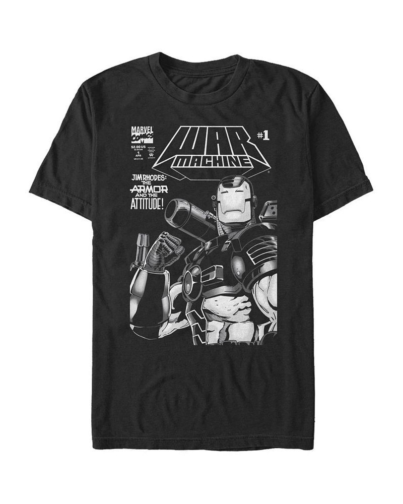 Men's War Machine Short Sleeve Crew T-shirt Black $20.99 T-Shirts