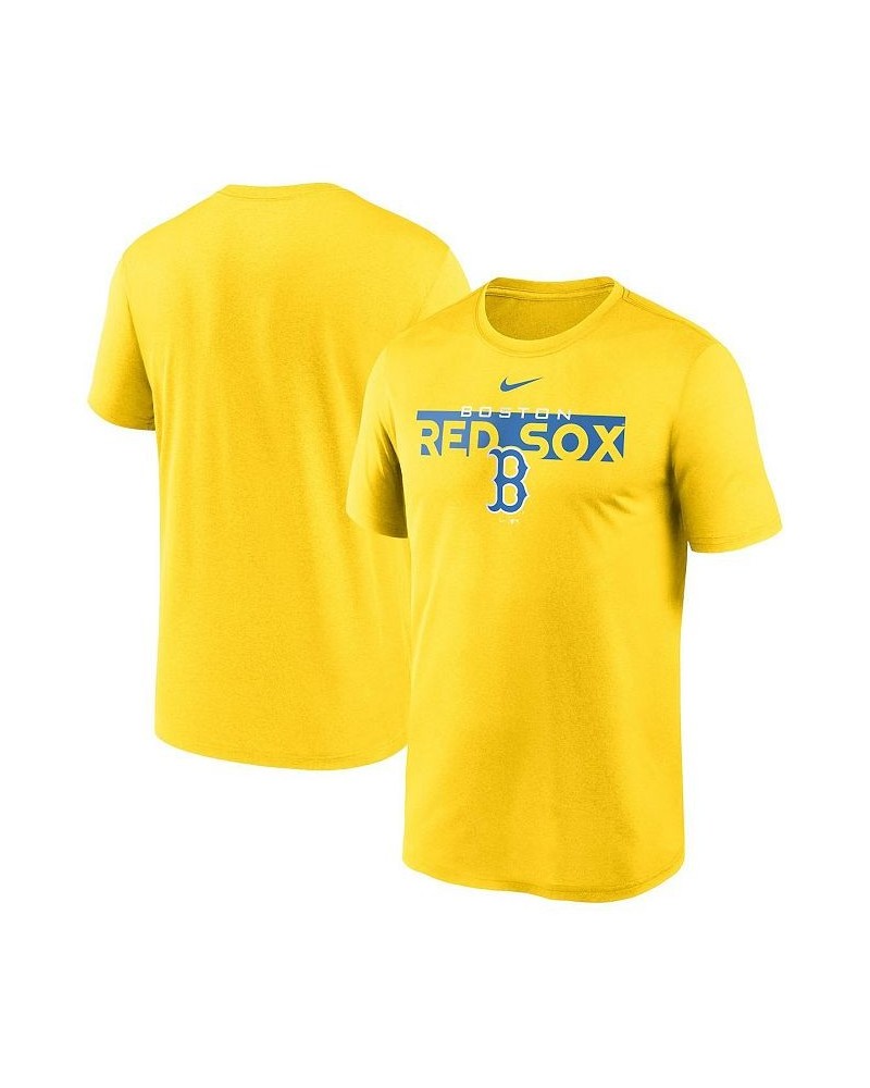 Men's Yellow Boston Red Sox 2022 City Connect Legend Performance T-shirt $29.49 T-Shirts