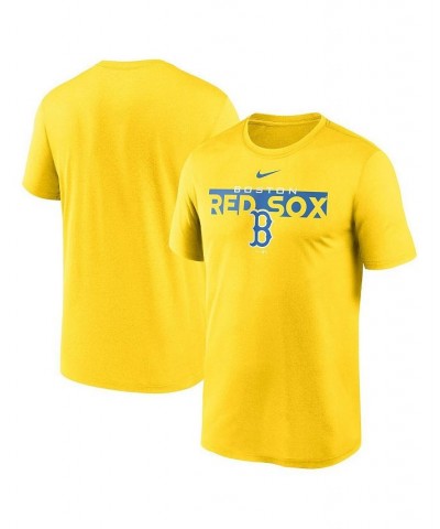 Men's Yellow Boston Red Sox 2022 City Connect Legend Performance T-shirt $29.49 T-Shirts