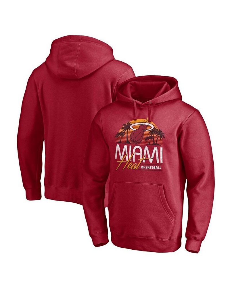 Men's Red Miami Heat Post Up Hometown Collection Pullover Hoodie $30.73 Sweatshirt