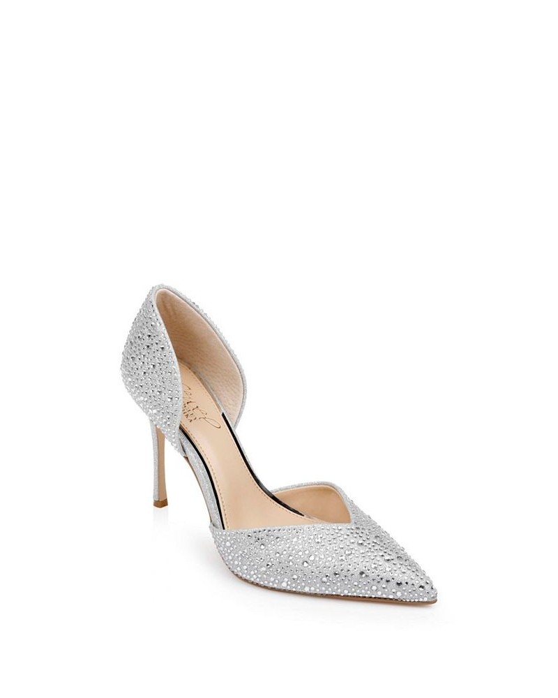 Women's Grace Evening Pump Silver $52.89 Shoes