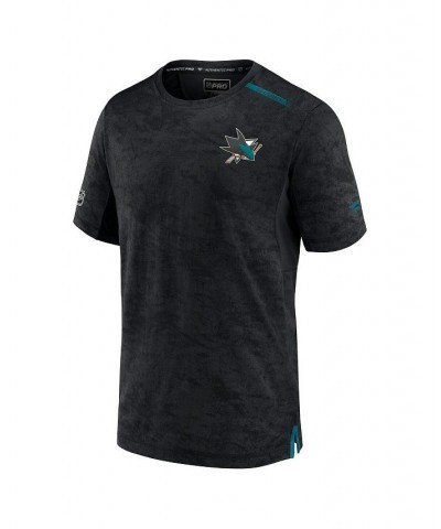 Men's Branded Black San Jose Sharks Authentic Pro Rink Premium Camo T-Shirt $32.93 T-Shirts