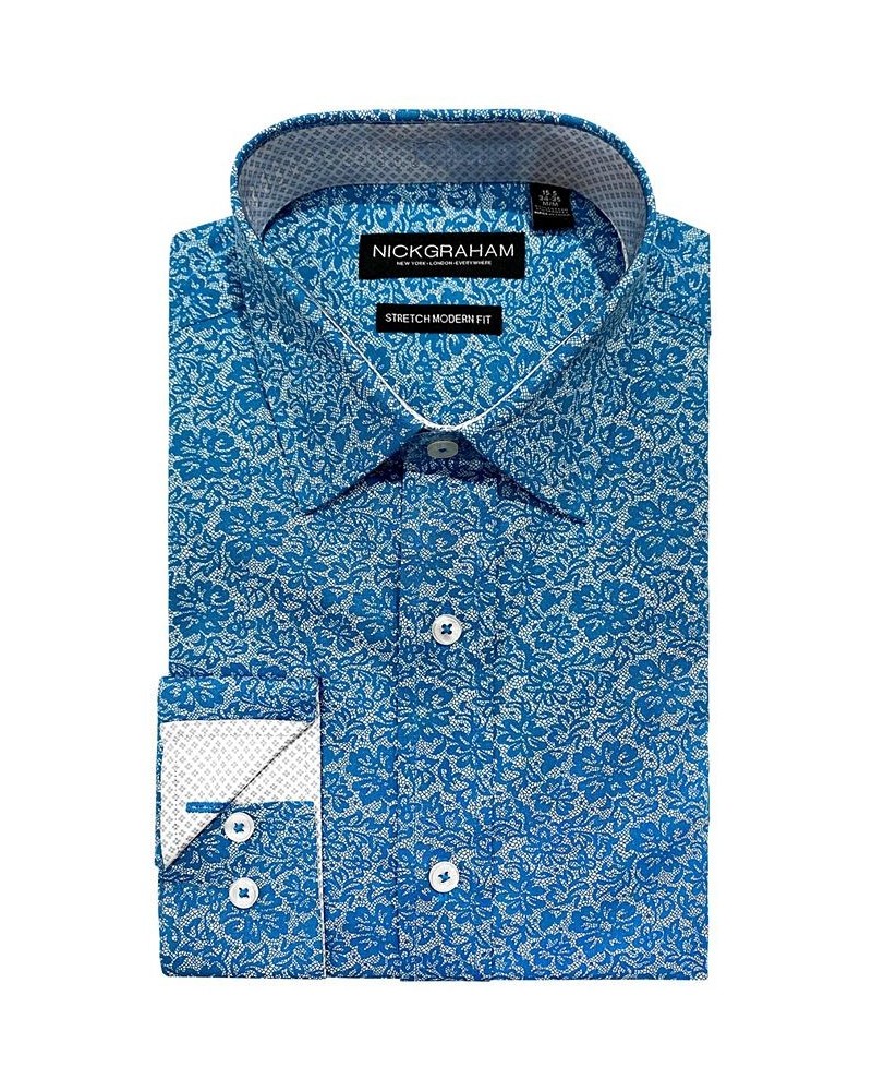 Men's Modern Fit Dress Shirt Blue $25.55 Dress Shirts