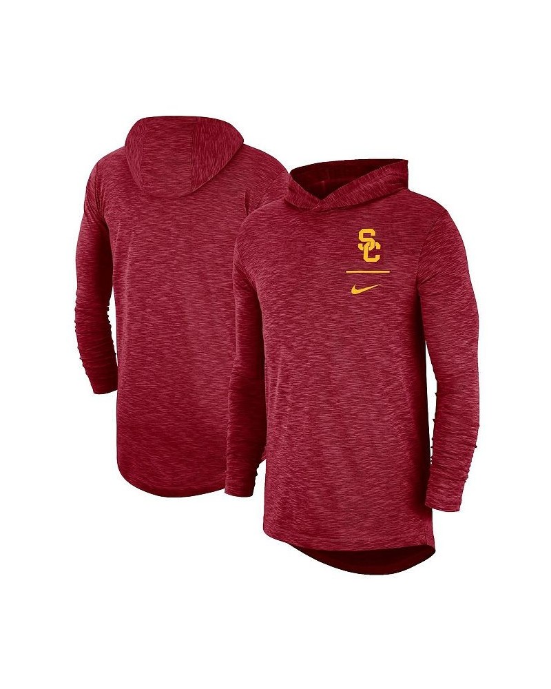 Men's Cardinal USC Trojans Slub Space-Dye Performance Long Sleeve Hoodie T-shirt $29.14 T-Shirts