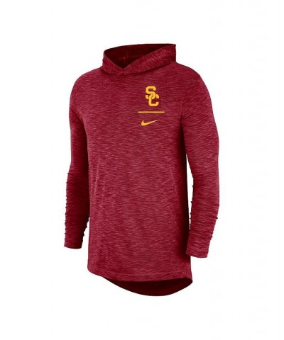 Men's Cardinal USC Trojans Slub Space-Dye Performance Long Sleeve Hoodie T-shirt $29.14 T-Shirts