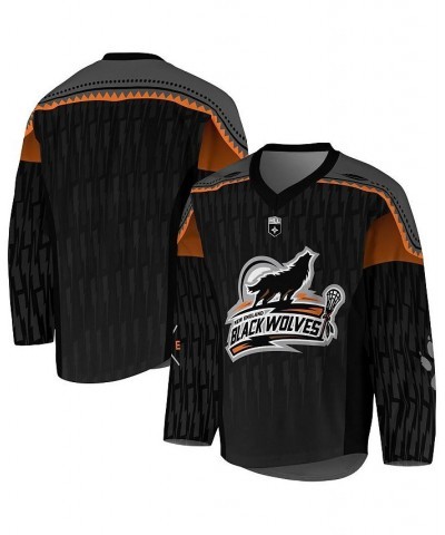 Men's Black, Orange New England Black Wolves Replica Jersey $51.25 Jersey