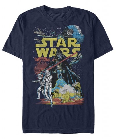 Star Wars Men's Classic Darth Vader Supreme Short Sleeve T-Shirt Blue $15.05 T-Shirts