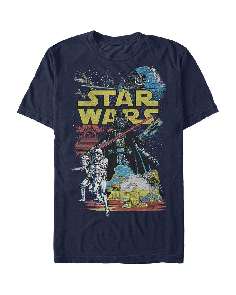 Star Wars Men's Classic Darth Vader Supreme Short Sleeve T-Shirt Blue $15.05 T-Shirts