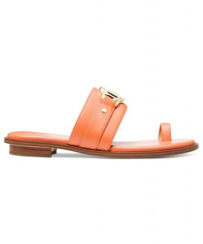 Women's Rory Flat Thong Sandals Orange $38.85 Shoes