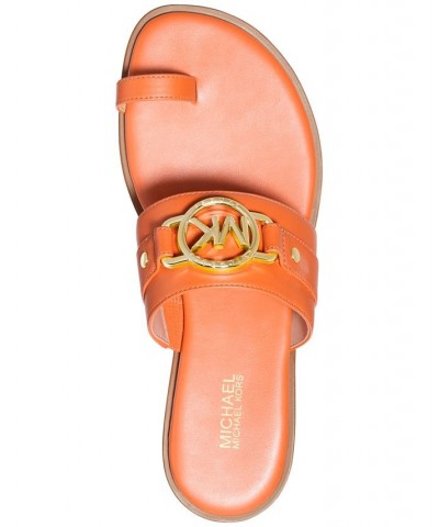 Women's Rory Flat Thong Sandals Orange $38.85 Shoes