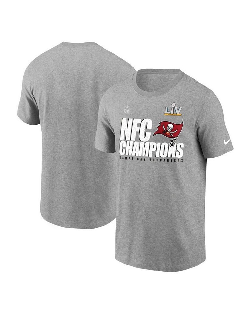 Men's Heathered Gray Tampa Bay Buccaneers 2020 NFC Champions Locker Room Trophy Collection T-shirt $18.24 T-Shirts