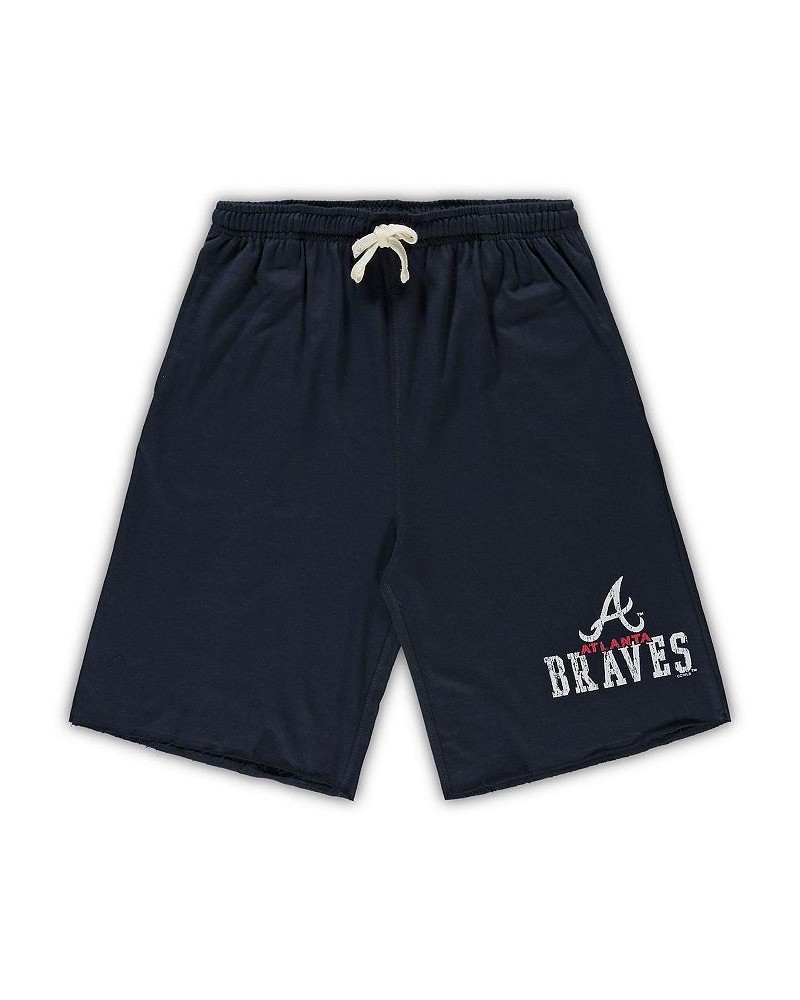 Men's Navy Atlanta Braves Big and Tall French Terry Shorts $27.60 Shorts