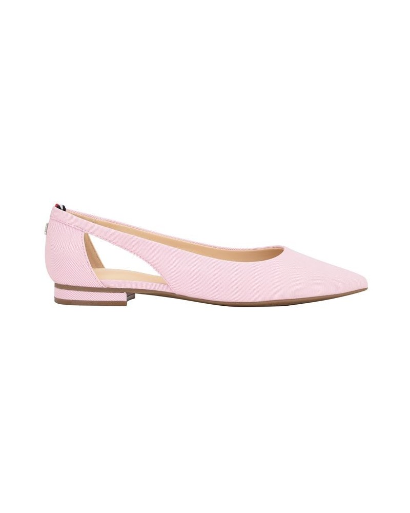 Women's Velahi Pointy Toe Flat Ballet Shoes Pink $41.08 Shoes