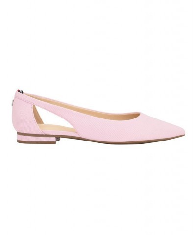 Women's Velahi Pointy Toe Flat Ballet Shoes Pink $41.08 Shoes