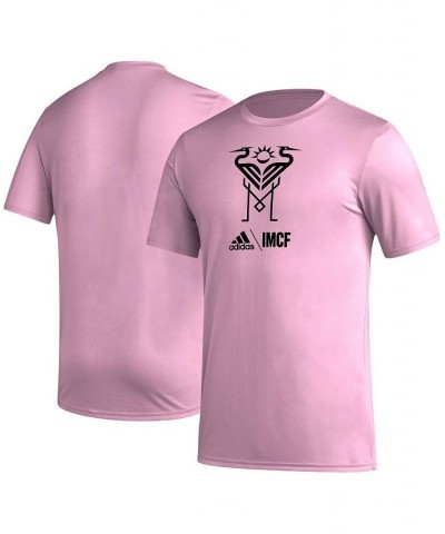 Men's Pink Inter Miami CF Icon T-shirt $20.25 T-Shirts