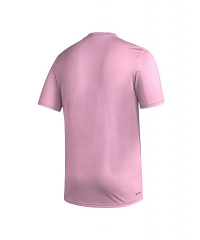 Men's Pink Inter Miami CF Icon T-shirt $20.25 T-Shirts