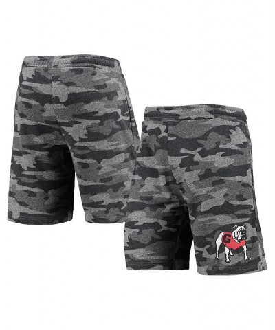 Men's Charcoal and Gray Georgia Bulldogs Camo Backup Terry Jam Lounge Shorts $18.40 Shorts