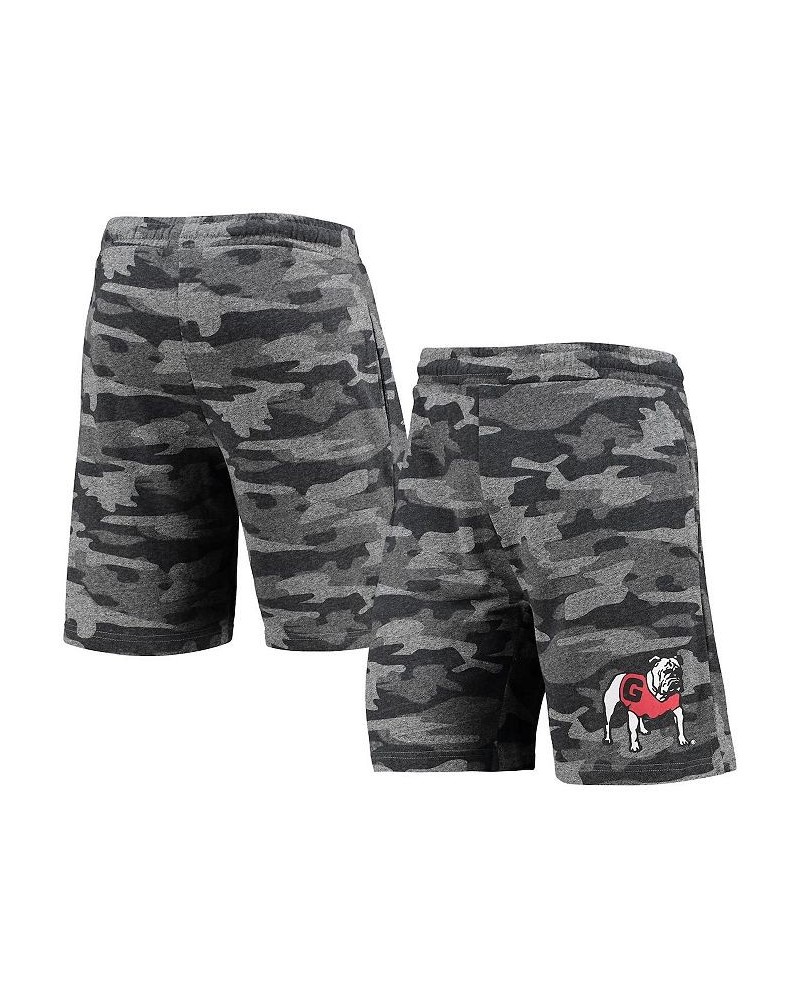 Men's Charcoal and Gray Georgia Bulldogs Camo Backup Terry Jam Lounge Shorts $18.40 Shorts