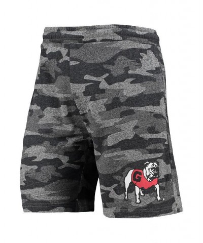 Men's Charcoal and Gray Georgia Bulldogs Camo Backup Terry Jam Lounge Shorts $18.40 Shorts