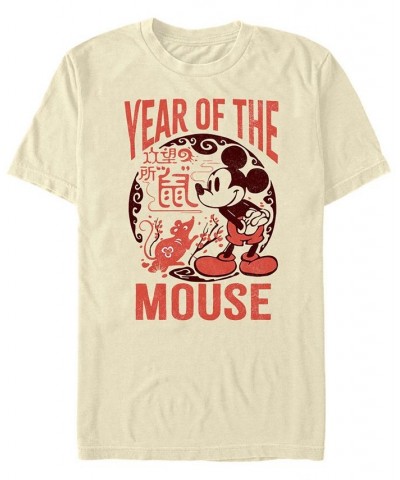 Men's Mickey Classic Year of The Mouse Short Sleeve T-shirt Ivory/Cream $14.70 T-Shirts