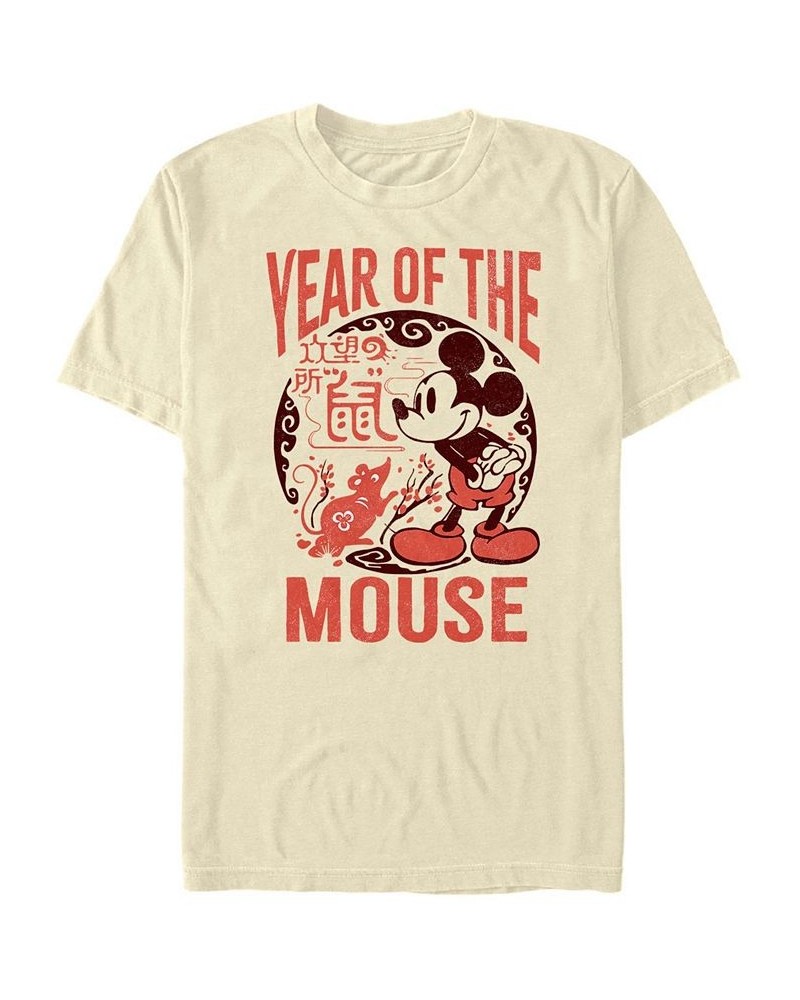 Men's Mickey Classic Year of The Mouse Short Sleeve T-shirt Ivory/Cream $14.70 T-Shirts