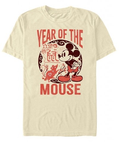 Men's Mickey Classic Year of The Mouse Short Sleeve T-shirt Ivory/Cream $14.70 T-Shirts