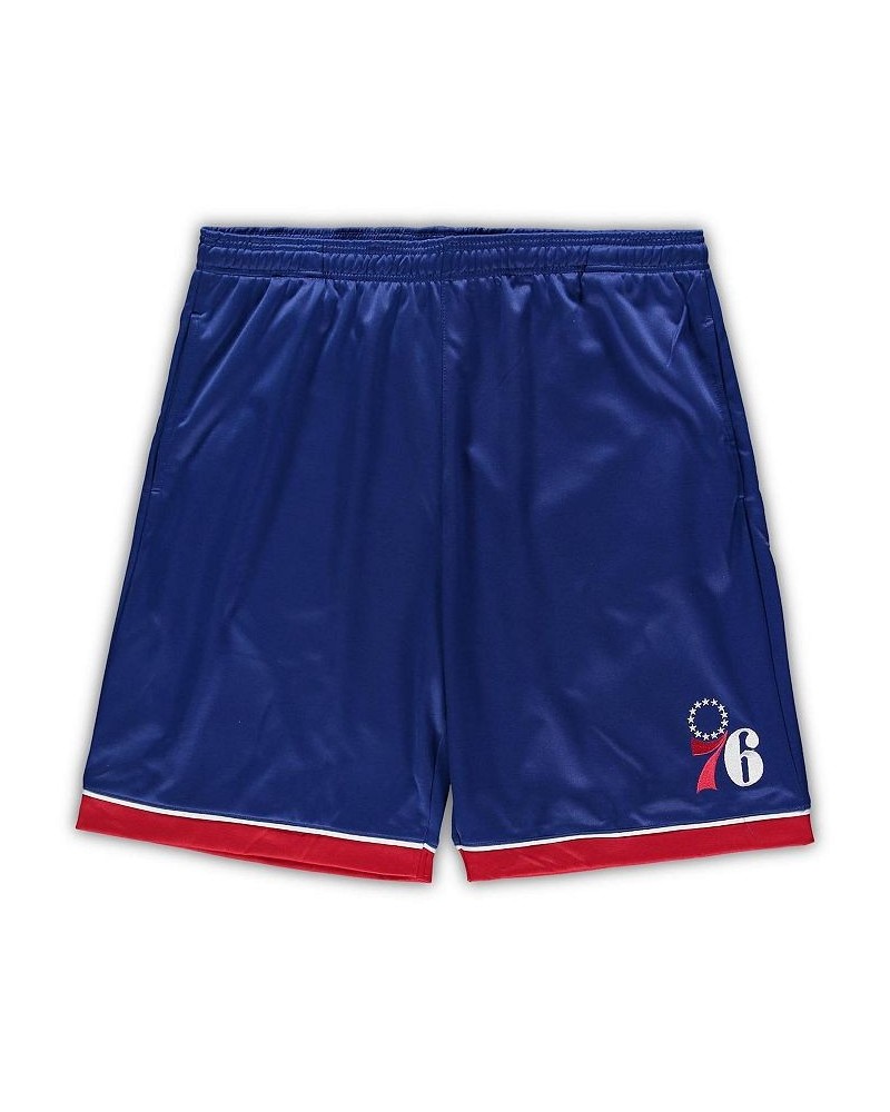 Men's Branded Royal and Red Philadelphia 76ers Big Tall Team Shorts $14.08 Shorts