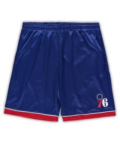 Men's Branded Royal and Red Philadelphia 76ers Big Tall Team Shorts $14.08 Shorts