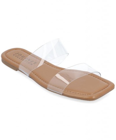 Women's Amata Lucite Sandals Brown $28.70 Shoes