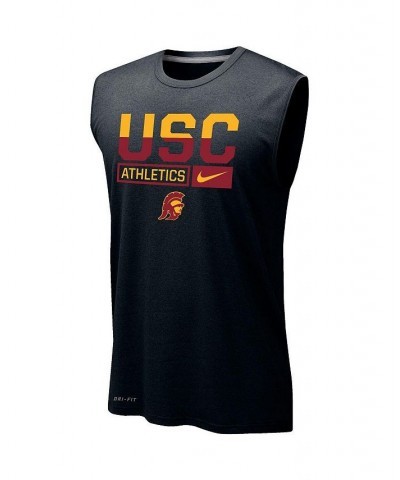 Men's Black USC Trojans Wordmark Drop Legend Performance Tank Top $29.49 T-Shirts