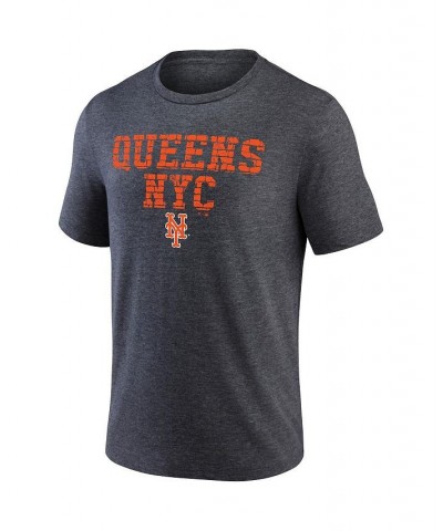 Men's Branded Heather Charcoal New York Mets Hometown Collection Vintage Look Tri-Blend T-shirt $26.54 T-Shirts