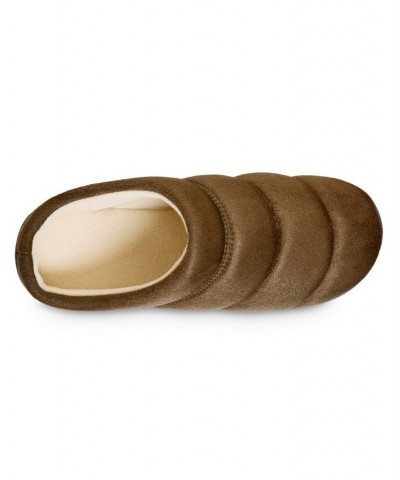 Men's Advanced Memory Foam Microsuede Puffer Comfort Hoodback Slippers Olive $13.14 Slippers