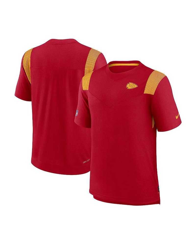 Men's Red Kansas City Chiefs Sideline Tonal Logo Performance Player T-shirt $37.09 T-Shirts