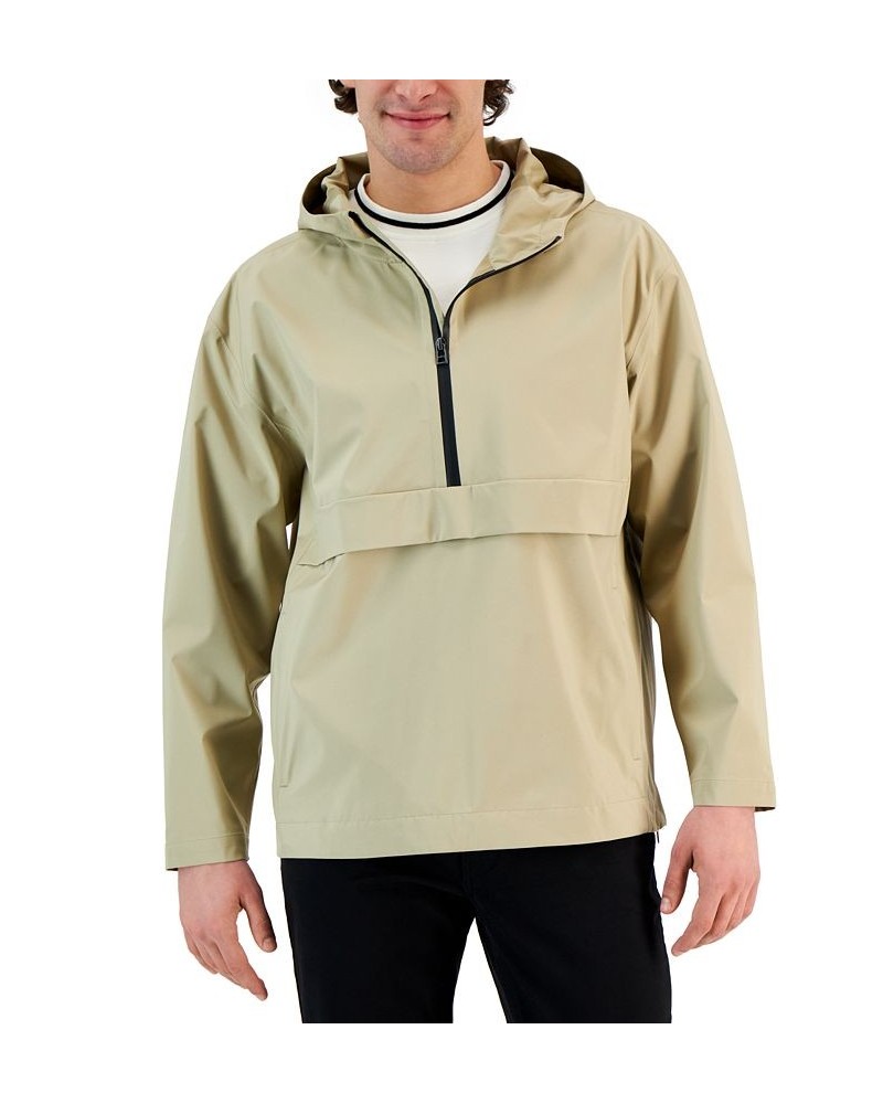 Men's AlfaTech Popover Anorak Lightweight Jacket Tan/Beige $27.84 Shirts