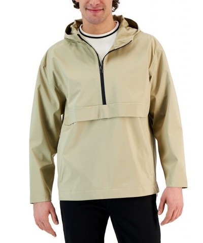 Men's AlfaTech Popover Anorak Lightweight Jacket Tan/Beige $27.84 Shirts