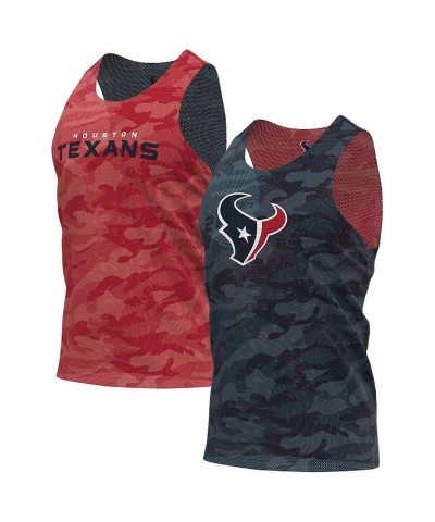 Men's Navy, Gray Houston Texans Reversible Mesh Tank Top $22.00 T-Shirts