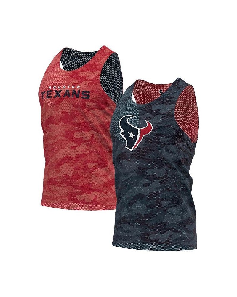 Men's Navy, Gray Houston Texans Reversible Mesh Tank Top $22.00 T-Shirts