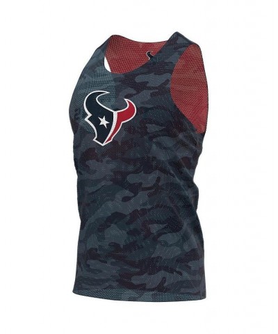 Men's Navy, Gray Houston Texans Reversible Mesh Tank Top $22.00 T-Shirts