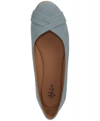 Women's Sennette Crisscross Ballet Flats Blue $29.89 Shoes