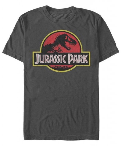 Men's Jurassic Park Jurassic Park Short Sleeve T-shirt Gray $17.15 T-Shirts